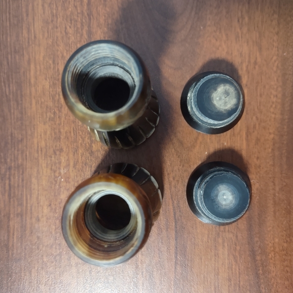 Vintage Viking Bovine Horn Salt And Pepper Shakers - Picture 5 of 5